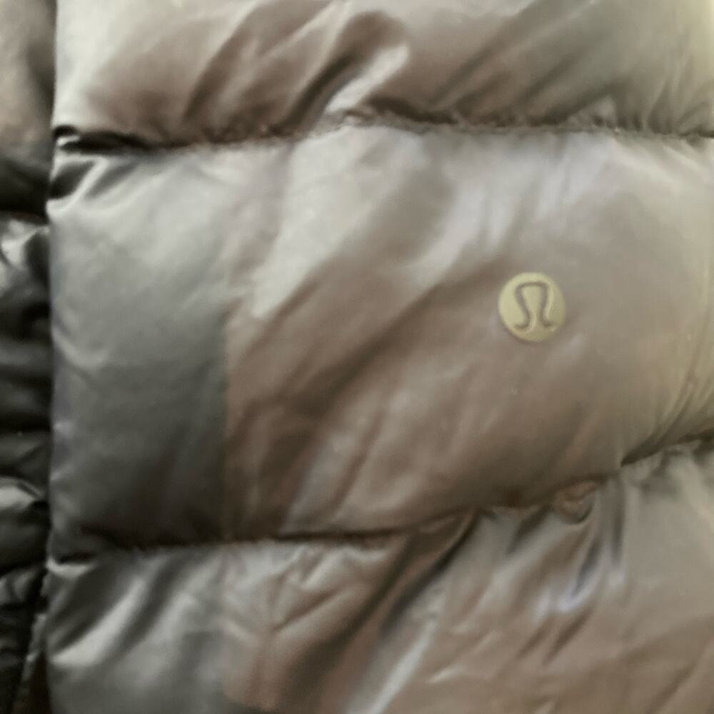 Lululemon Brave the Cold Goose Down Coat Women 6 Black Blue? Long Puffer Hooded - Picture 7 of 13